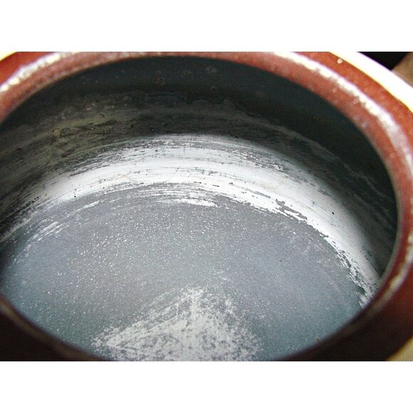 1970 JMP Enamelware Tea Kettle Water Kettle MCM Fruit Design Orange Brown Yellow - Picture 10 of 12